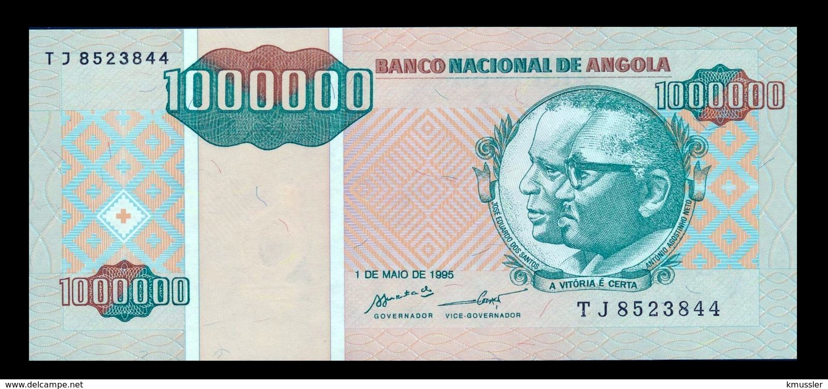 # # # Banknote Angola 1.000.000 Kwachas Reajustados 1995 UNC # # # - Angola