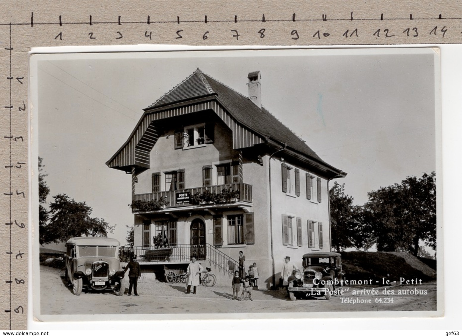 Combremont-le-Petit - La Poste, Arrivée Des Autobus - Bus PTT / Postauto - Autres & Non Classés