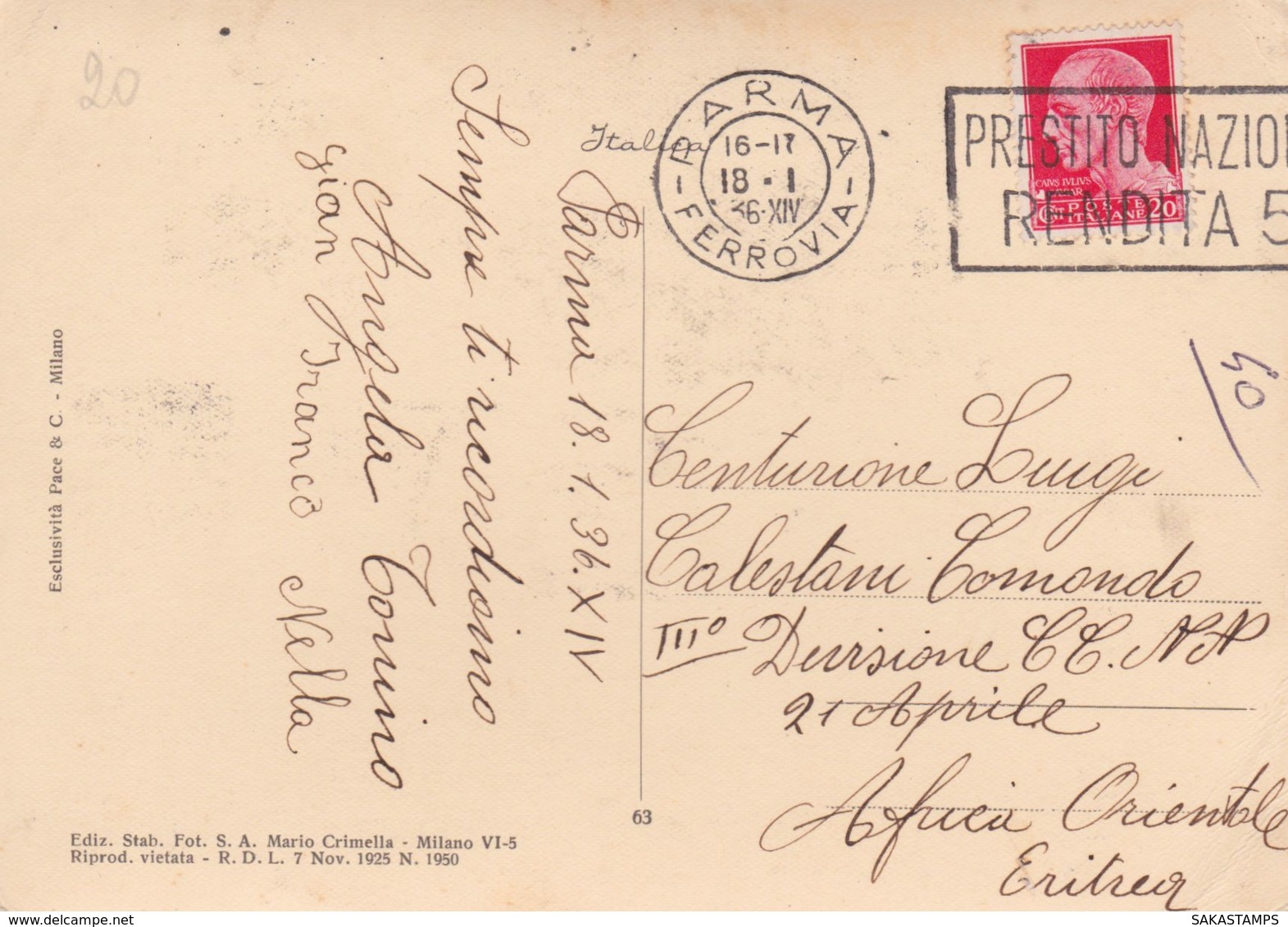 1935-messaggio Di S.M.la Regina Elena, Cartolina Viaggiata - Altri & Non Classificati