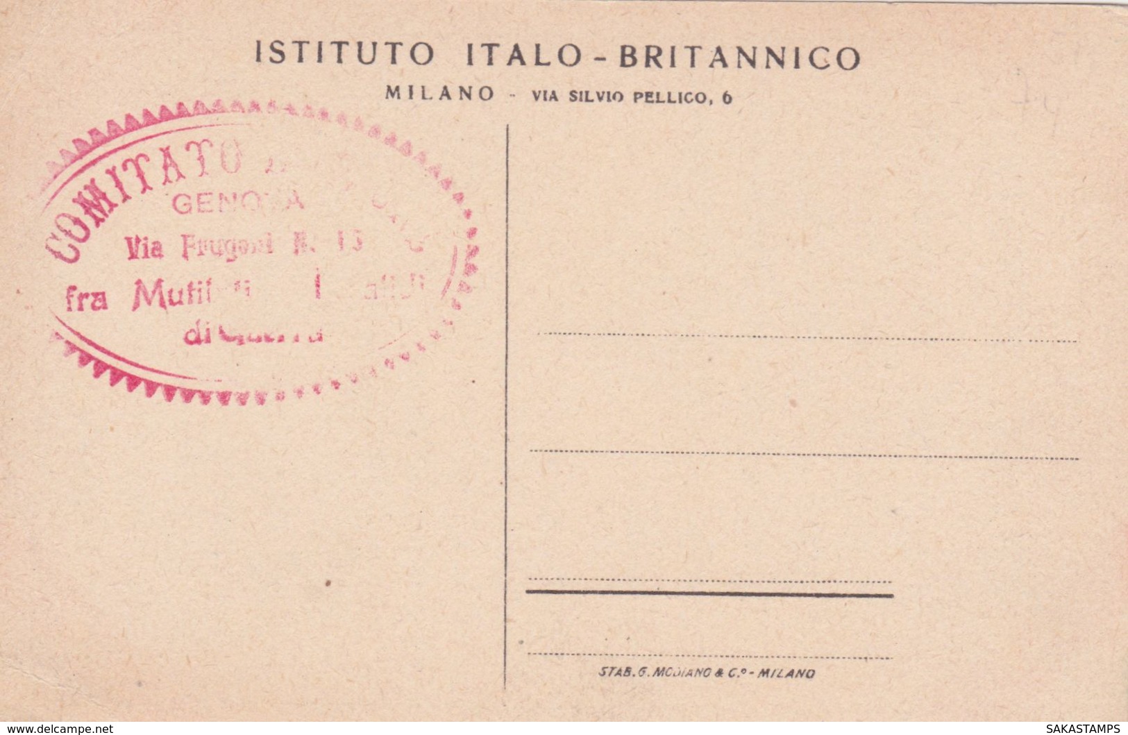 1920ca.-Soldati D'Italia! A Cura Dell'istituto Italo-britannico - Altri & Non Classificati