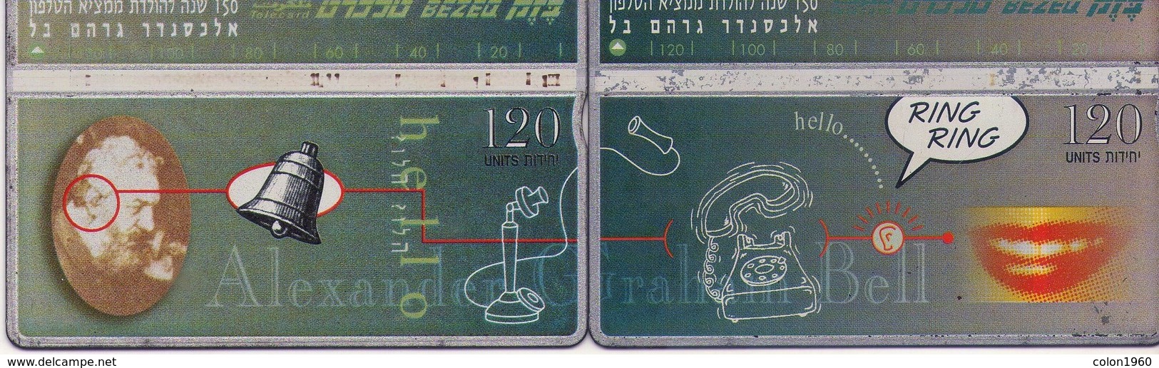 ISRAEL. PUZZLE COMPLETO 2 TT. ALEXANDER GRAHAM BELL. BZ149=307A / BZ150=307C. (108) - Rompecabezas