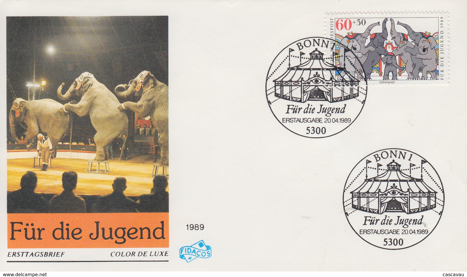 Enveloppe  FDC  1er Jour    ALLEMAGNE   Le  Cirque   1989 - Circo