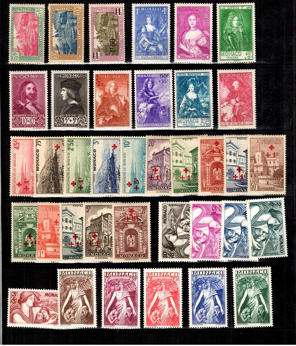 Monaco Belle Petite Collection Neufs **/* 1924/1939. Bonnes Valeurs. B/TB. A Saisir! - Collections, Lots & Series