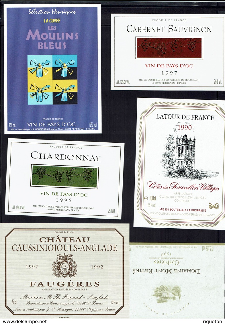 FR - Lot De 60 Etiquettes De Vins Neuves (jamais Collées) Différentes - Région Pyrénées Orientales - TB - - Collections, Lots & Séries
