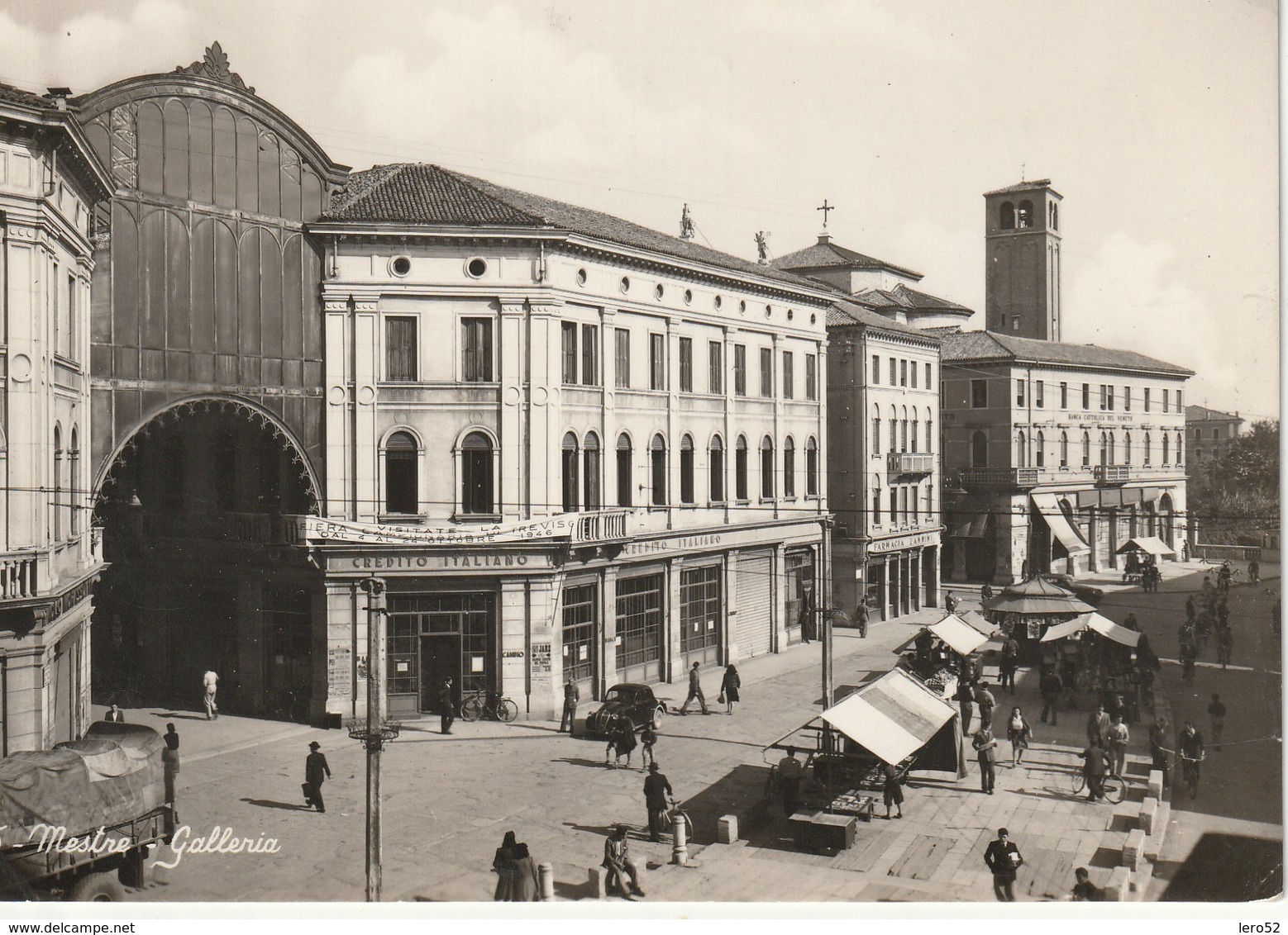 MESTRE D'EPOCA DETTAGLI GALLERIA ANIMATA VIAGGIATA ANNO 1952 - Venezia