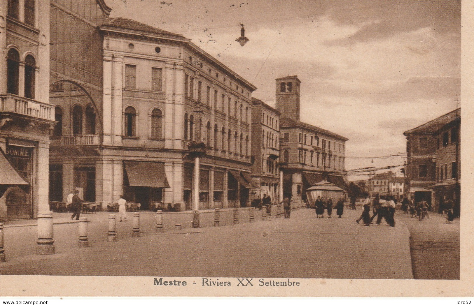 MESTRE D'EPOCA DETTAGLI RIVIERA XX SETTEMBRE ANIMATA FORMATO PICCOLO ANNO 1943 - Venezia (Venice)