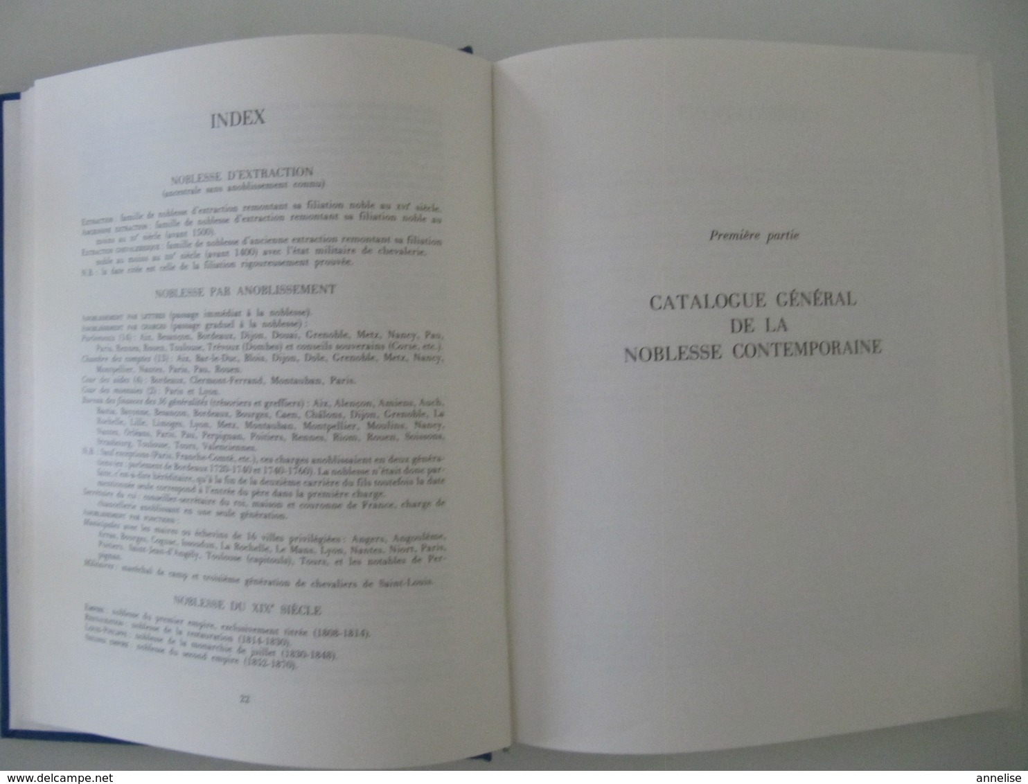 Catalogue De La Noblesse Française - Régis Valette - Laffont 1989 - Dictionnaires