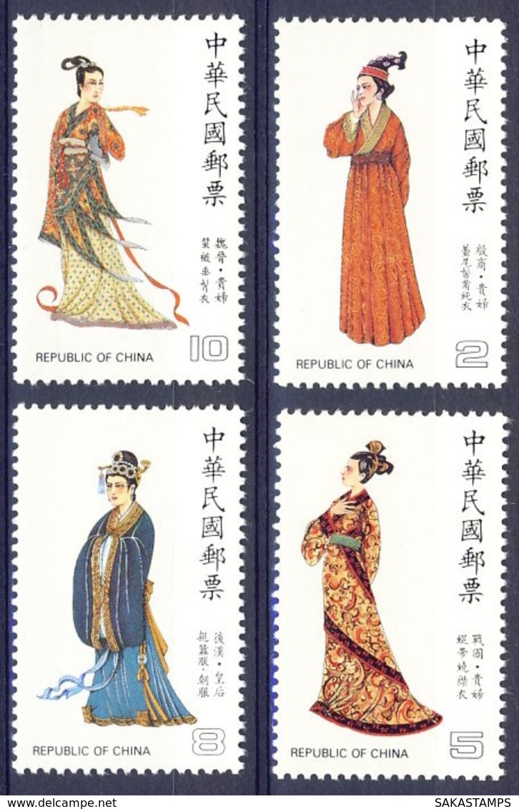 1986-(MNH=**) Taiwan Repubblica Di Cina S.4v."Costumi Folkloristici" - Nuovi