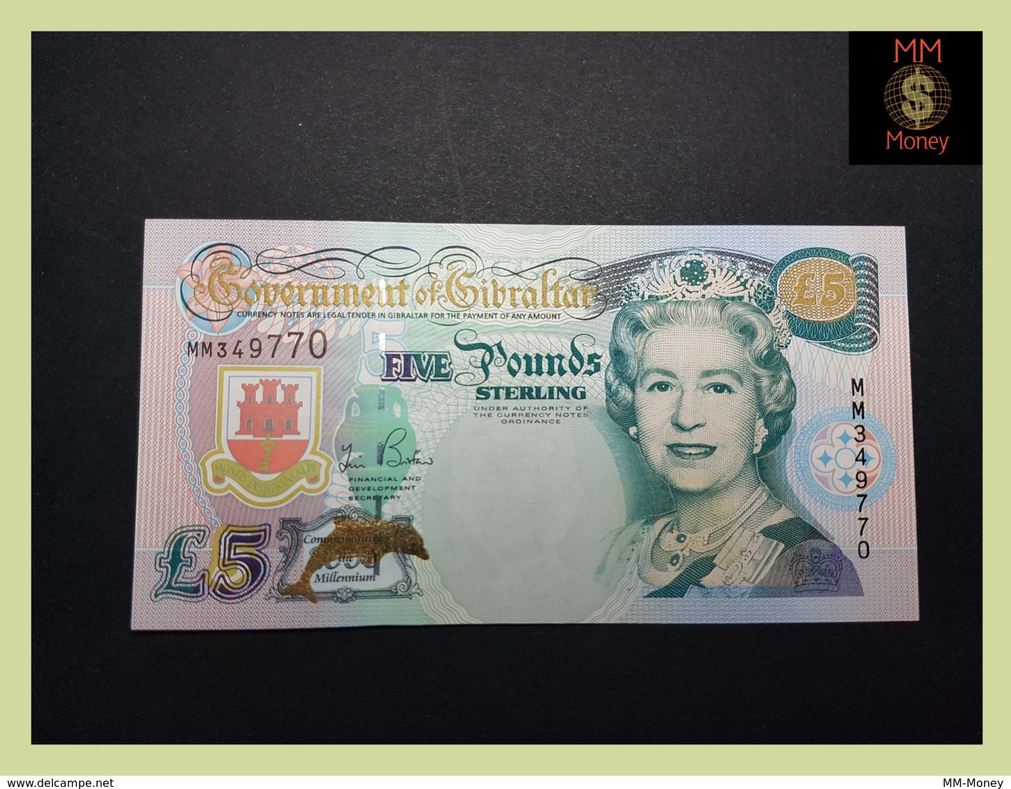 GIBRALTAR 5  £  2000  P. 29 *COMMEMORATIVE*  UNC - Gibraltar