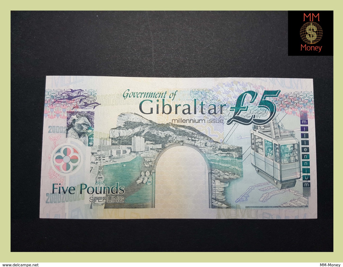 GIBRALTAR 5  £  2000  P. 29 *COMMEMORATIVE*  UNC - Gibraltar