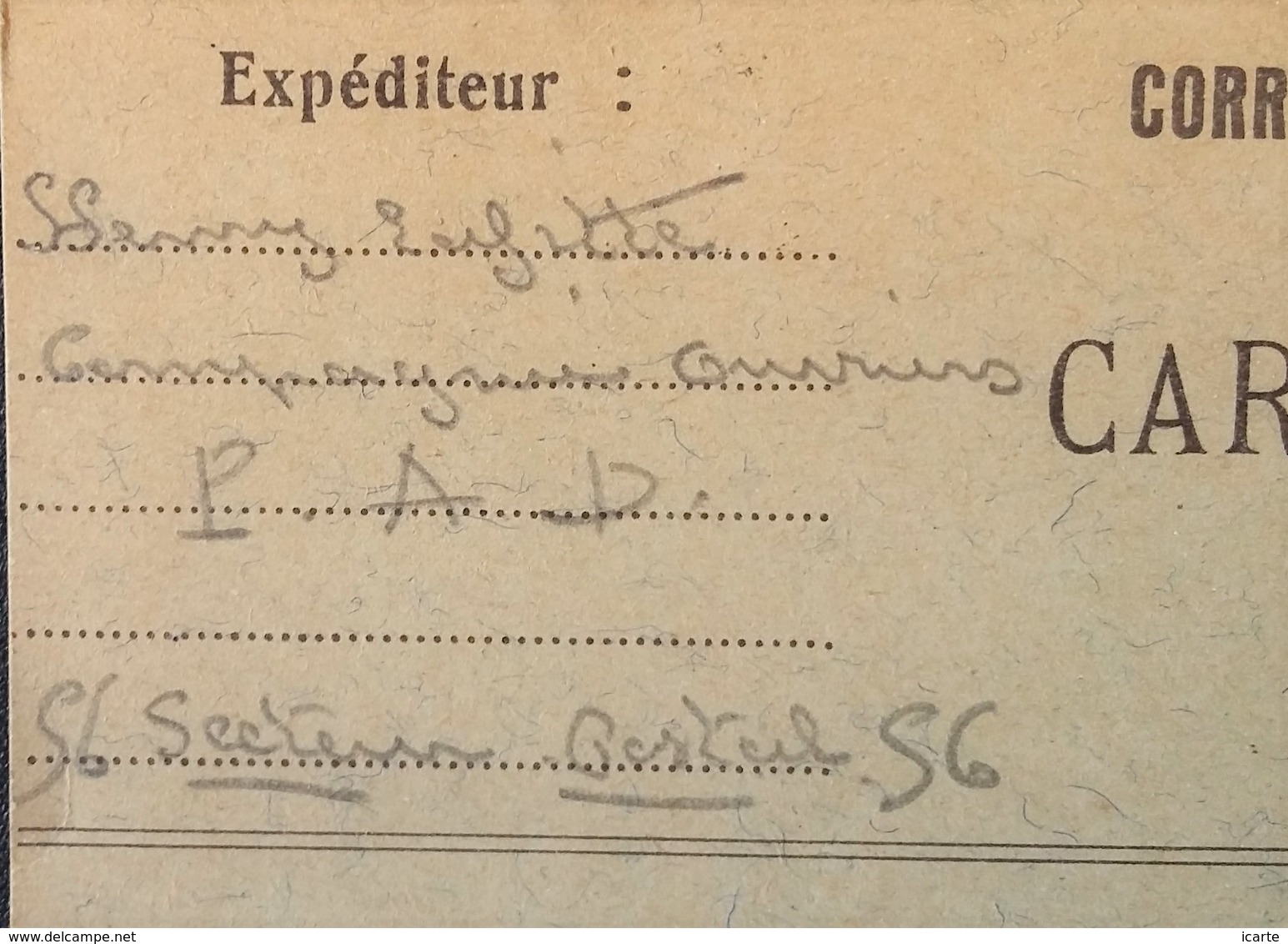 Carte De Franchise Militaire Compagnie D'Ouvriers P.A.D. Vers Casteljaloux Février 1940 - Lettres & Documents