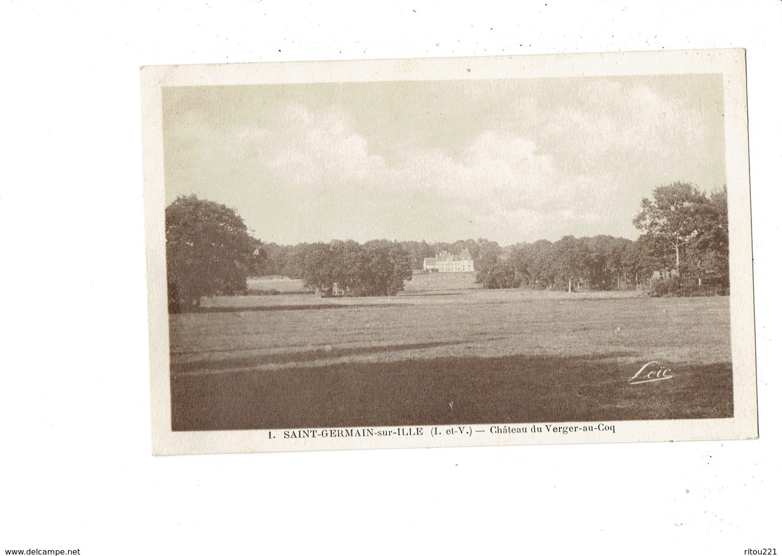 Cpa - 35 - SAINT GERMAIN Sur ILLE - CHÂTEAU Du VERGER Au COQ - Loïc N°1 Mesny - 1948 - Saint-Germain-sur-Ille