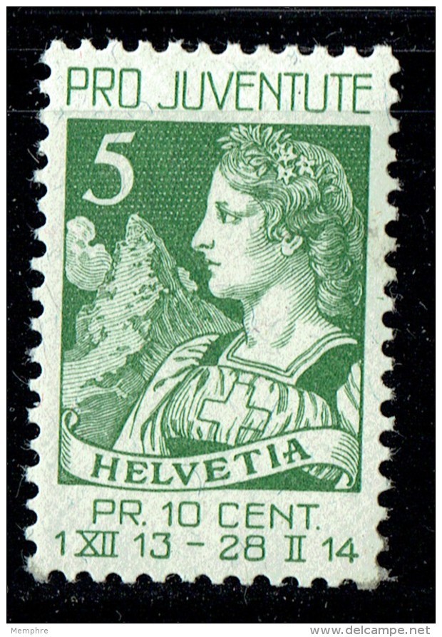 1913  Pro Juventute     * MH - Unused Stamps