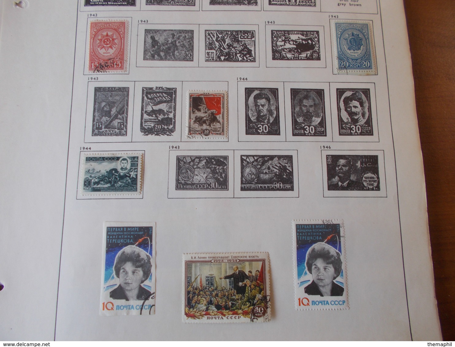 lot n° 471  RUSSIE pologne etc...   timbres obliteres ou neufs sur page d'albums