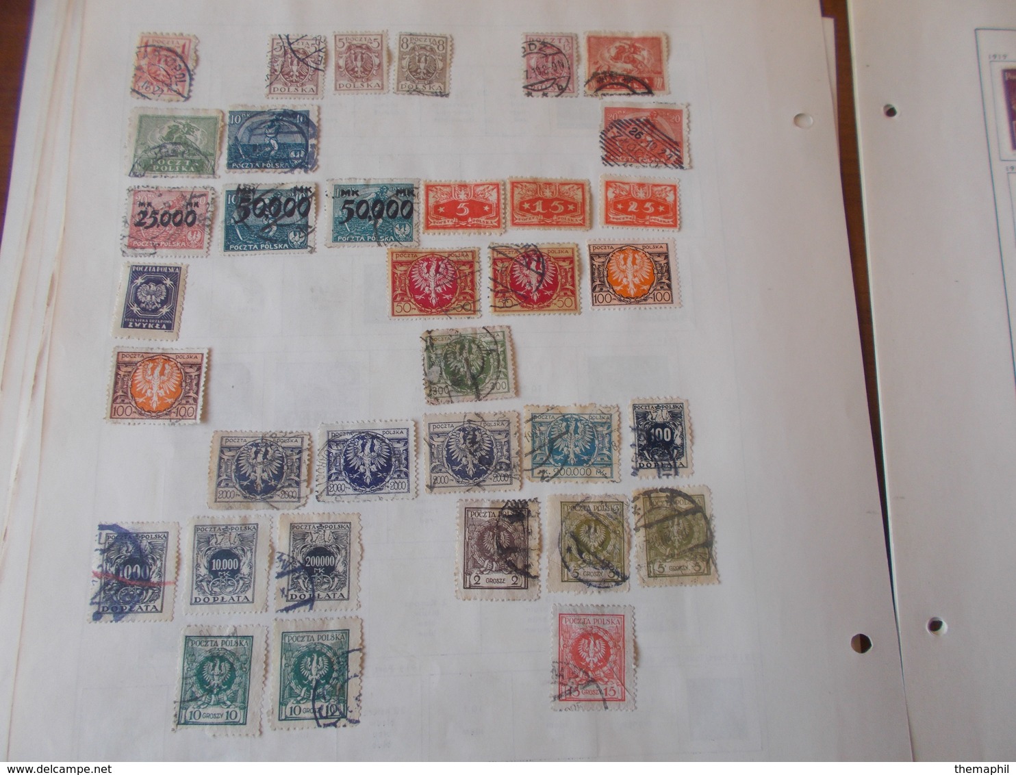 lot n° 471  RUSSIE pologne etc...   timbres obliteres ou neufs sur page d'albums