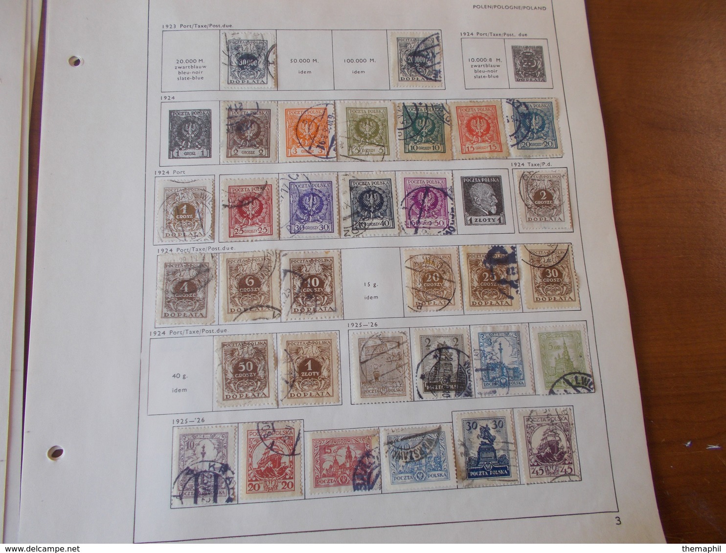 lot n° 471  RUSSIE pologne etc...   timbres obliteres ou neufs sur page d'albums