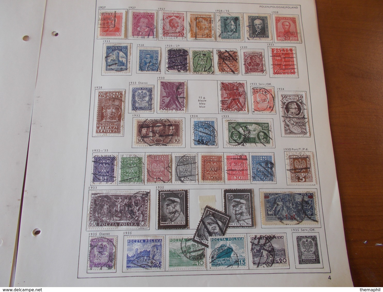 lot n° 471  RUSSIE pologne etc...   timbres obliteres ou neufs sur page d'albums