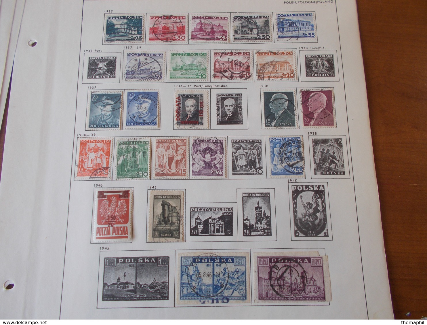 lot n° 471  RUSSIE pologne etc...   timbres obliteres ou neufs sur page d'albums