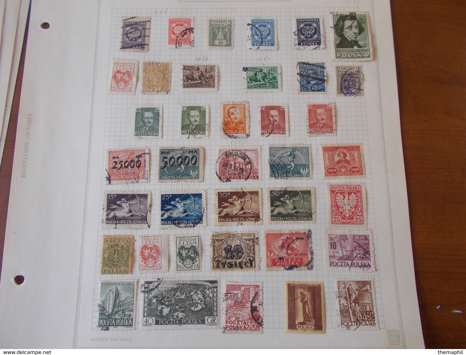 lot n° 471  RUSSIE pologne etc...   timbres obliteres ou neufs sur page d'albums