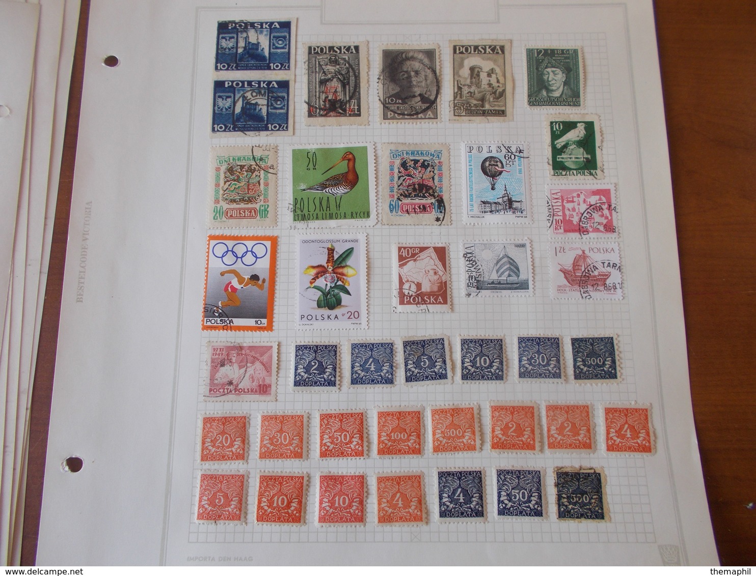 lot n° 471  RUSSIE pologne etc...   timbres obliteres ou neufs sur page d'albums