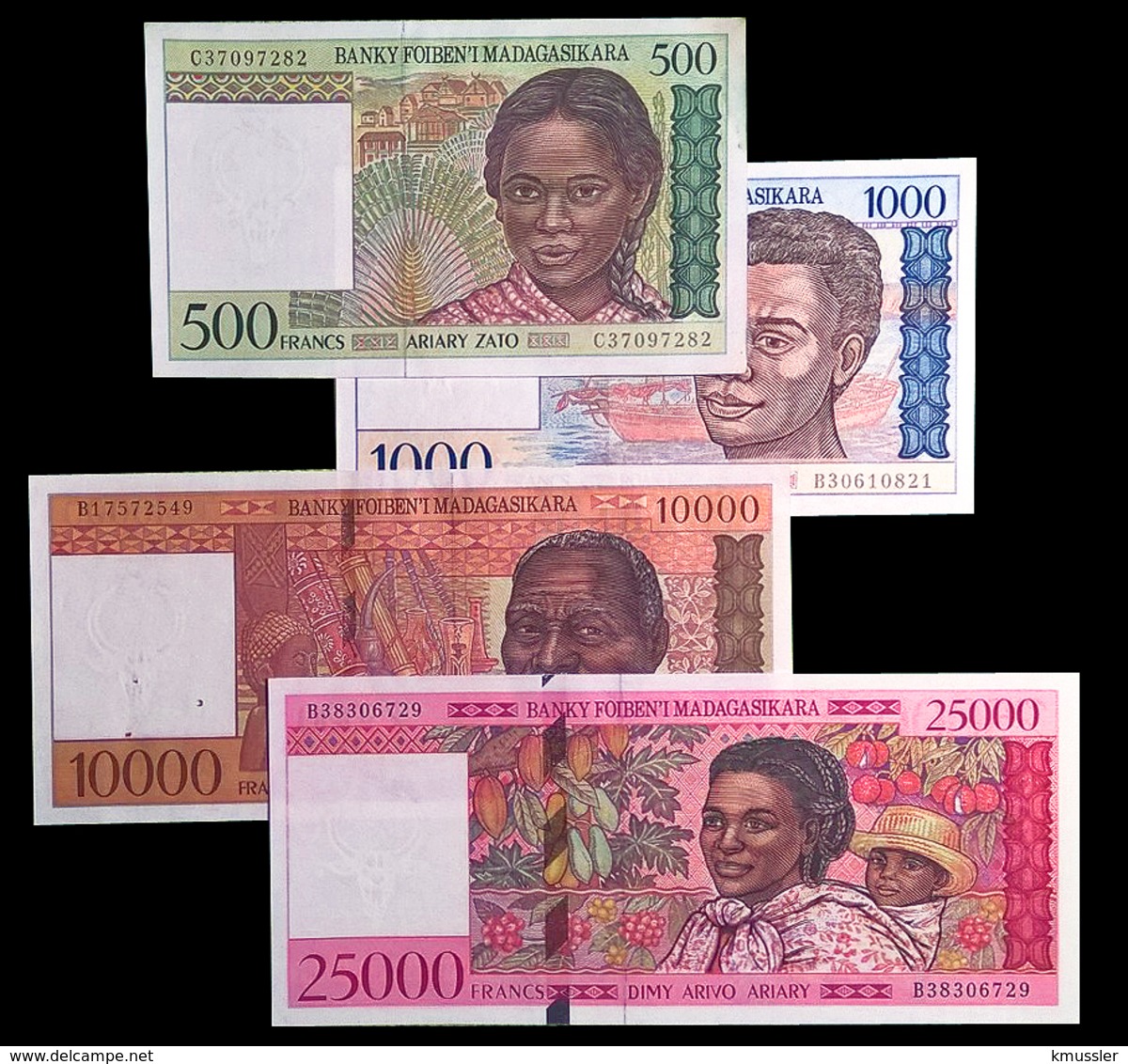 # # # 4 X Banknote Madagaskar 36.500 Ariary UNC- # # # - Madagaskar