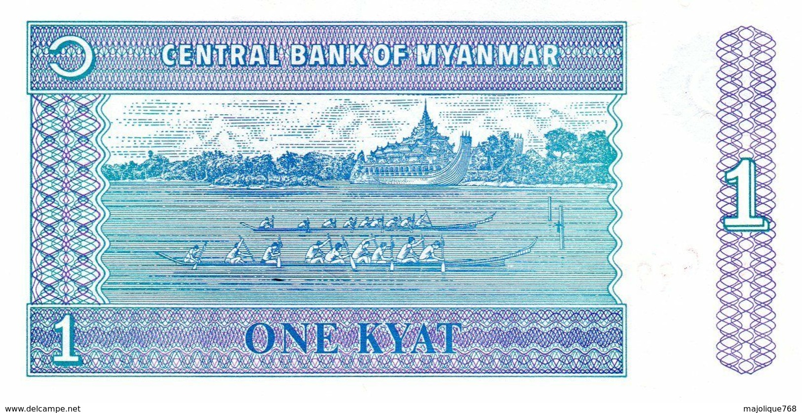 Billet De Banque Central Du Birmanie 1 Kyat Type 1991/1998 Neuf Non Daté - Sonstige – Asien