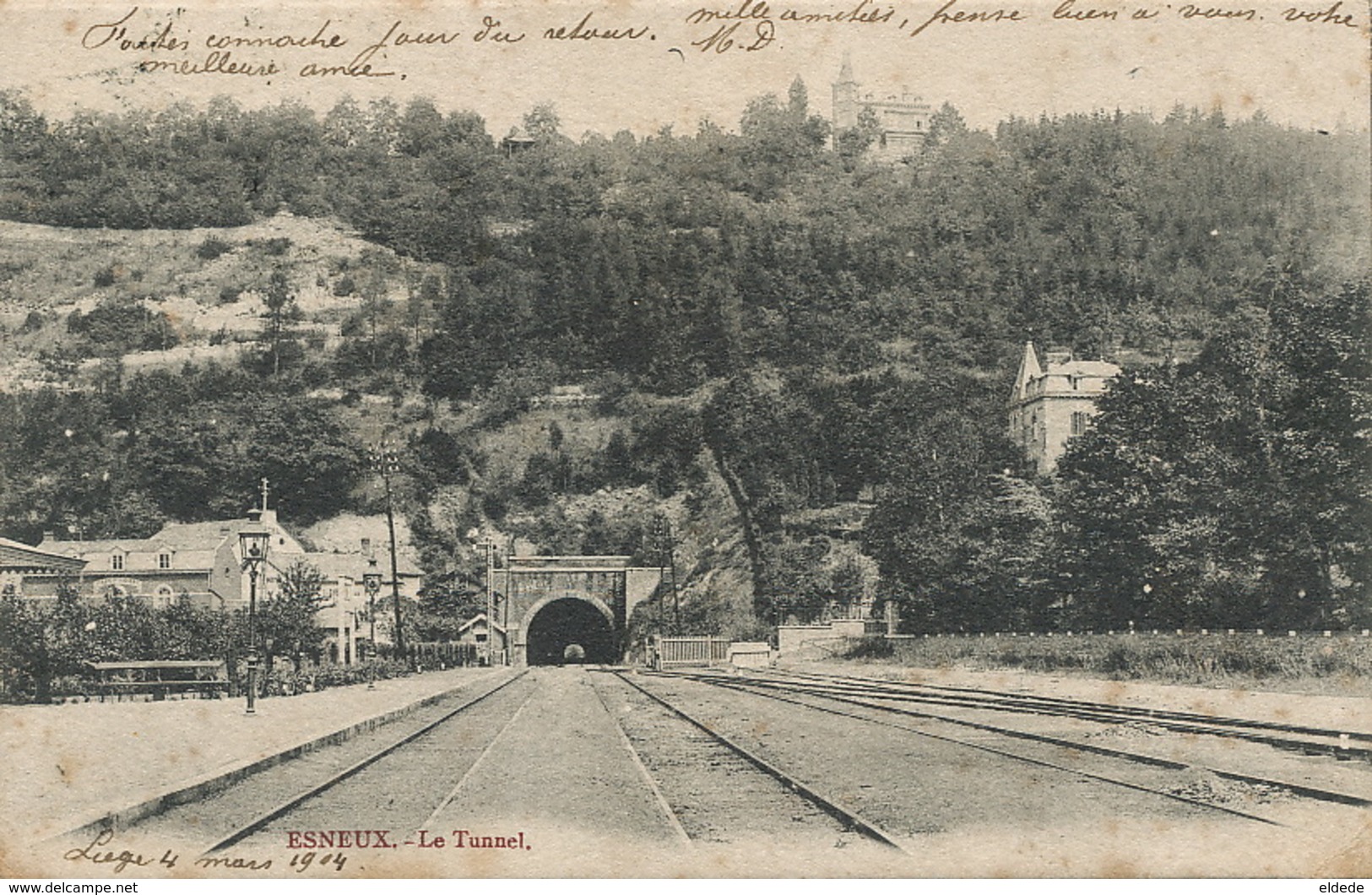 Esneux . Le Tunnel  Chemin De Fer  1904 - Esneux