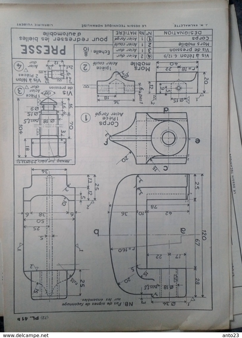 FICHES SCHEMA PLAN TECHNIQUE COUPE DE PIECES ARCHITECTURES DU BOIS DU FER - Andere Pläne