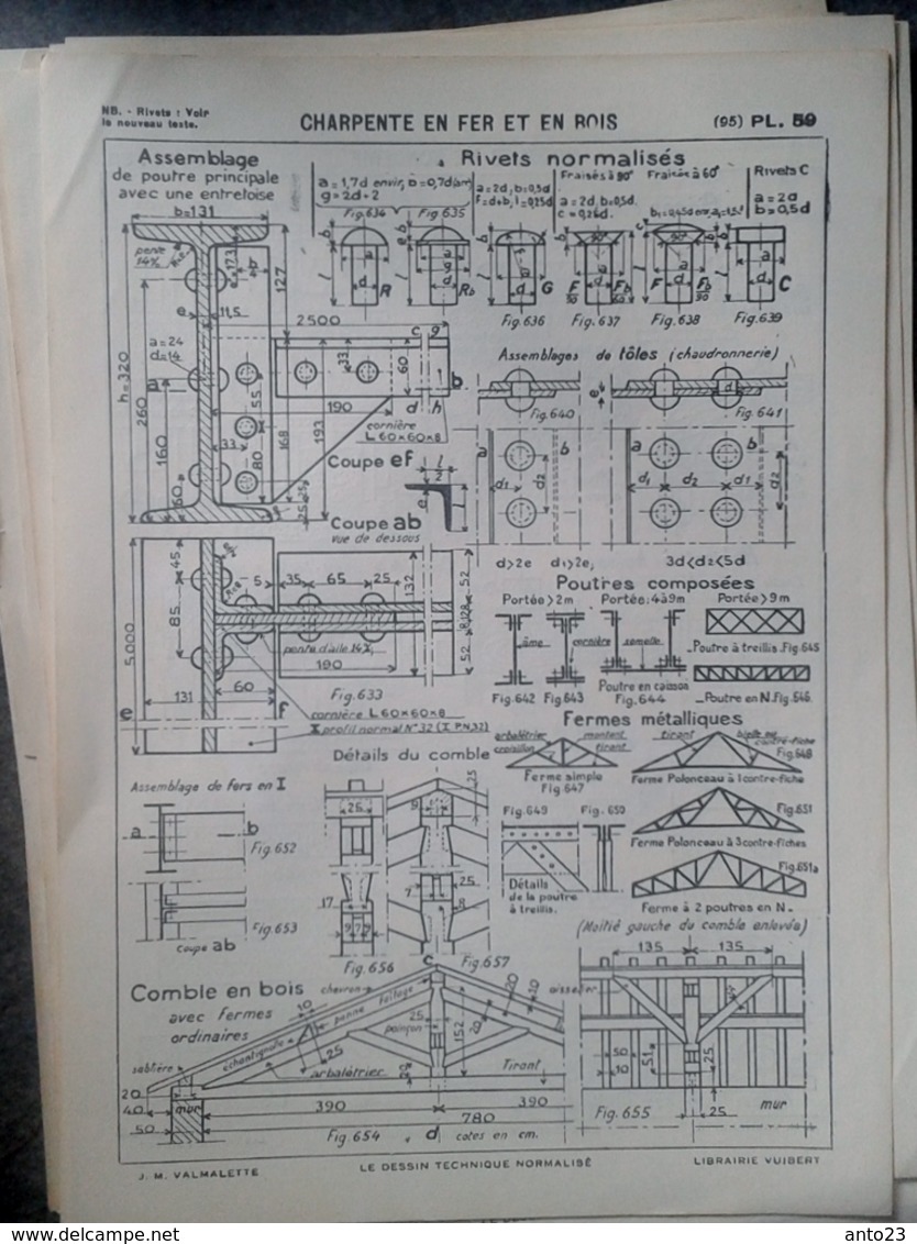 FICHES SCHEMA PLAN TECHNIQUE COUPE DE PIECES ARCHITECTURES DU BOIS DU FER