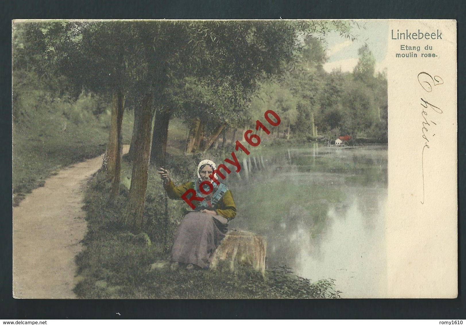 Linkebeek. Etang Du Moulin Rose. Petite Paysanne. Nels Série 11, N°361.   1905.  2 Scans. - Linkebeek