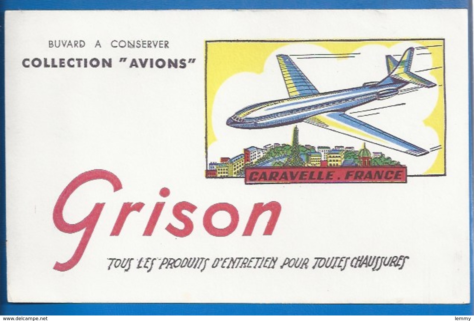 BUVARD - ENTRETIEN CHAUSSURES - GRISON -  COLL. AVIONS - LA CARAVELLE, FRANCE - Chaussures