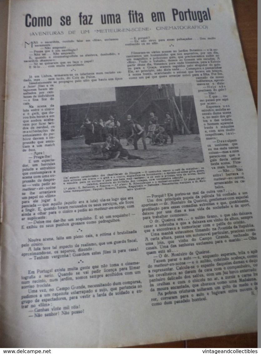 ABC - A COMEMORAÇÃO DA MORTE DO SANTO CONDESTÁVEL - 1924  COMO SE FAZ UMA FITA EM PORTUGAL - CINEMA - 1924 - Revues & Journaux