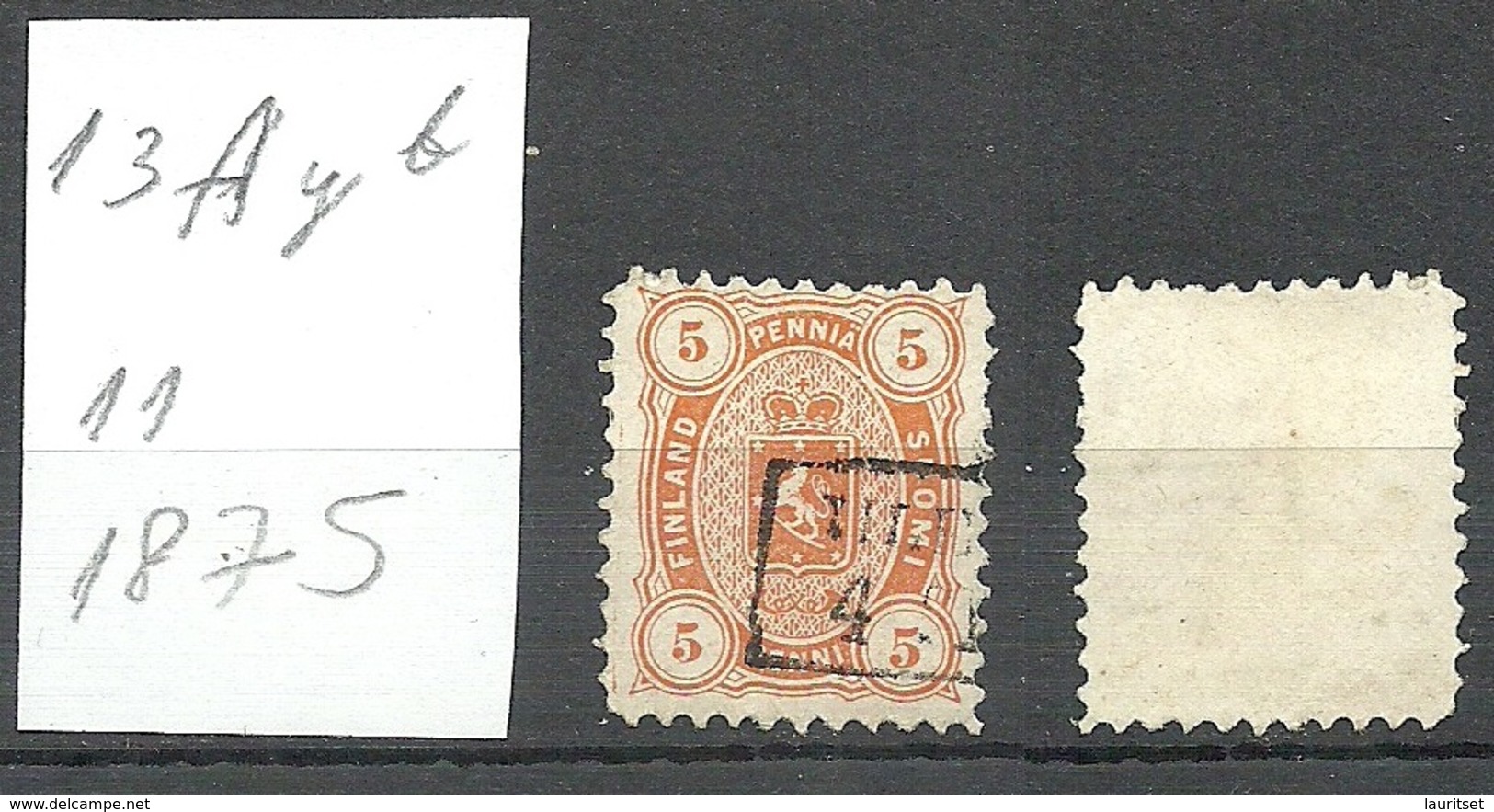 FINLAND FINNLAND 1875 Michel 13 A Y B O - Gebruikt