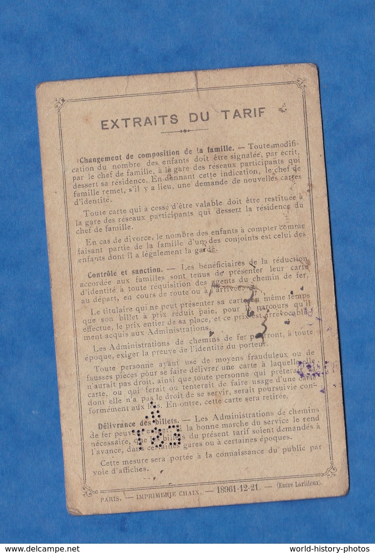 Carte D'identité Ancienne - 1926 - Chemin De Fer Alsace Lorraine Est & Etat - Jean FENAUT , Reims - Train Famille - Autres & Non Classés