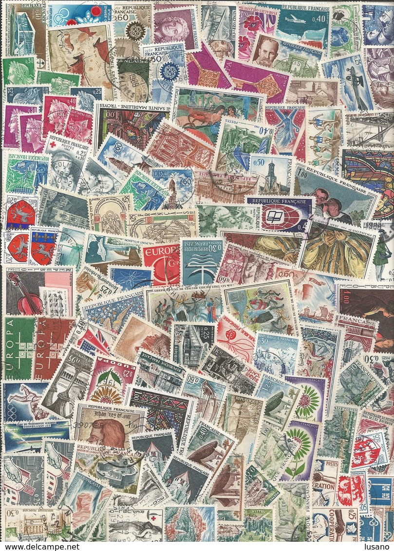 France - Vrac De Quelques Centaines (76 G) De Timbres Oblitérés De 1963 à 1968 - Lots & Kiloware (max. 999 Stück)