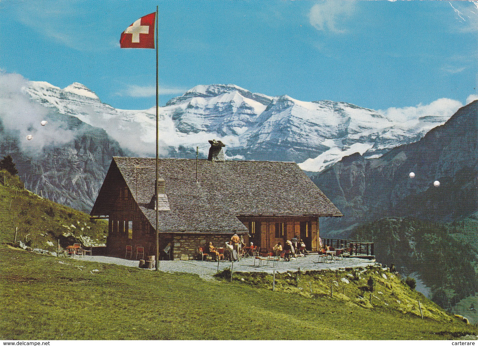 Suisse,monthey En Valais,chablais Prés Lac Léman,restaurant Coquoz,planachaux S/champéry,drapeau,carte Animée - Champéry