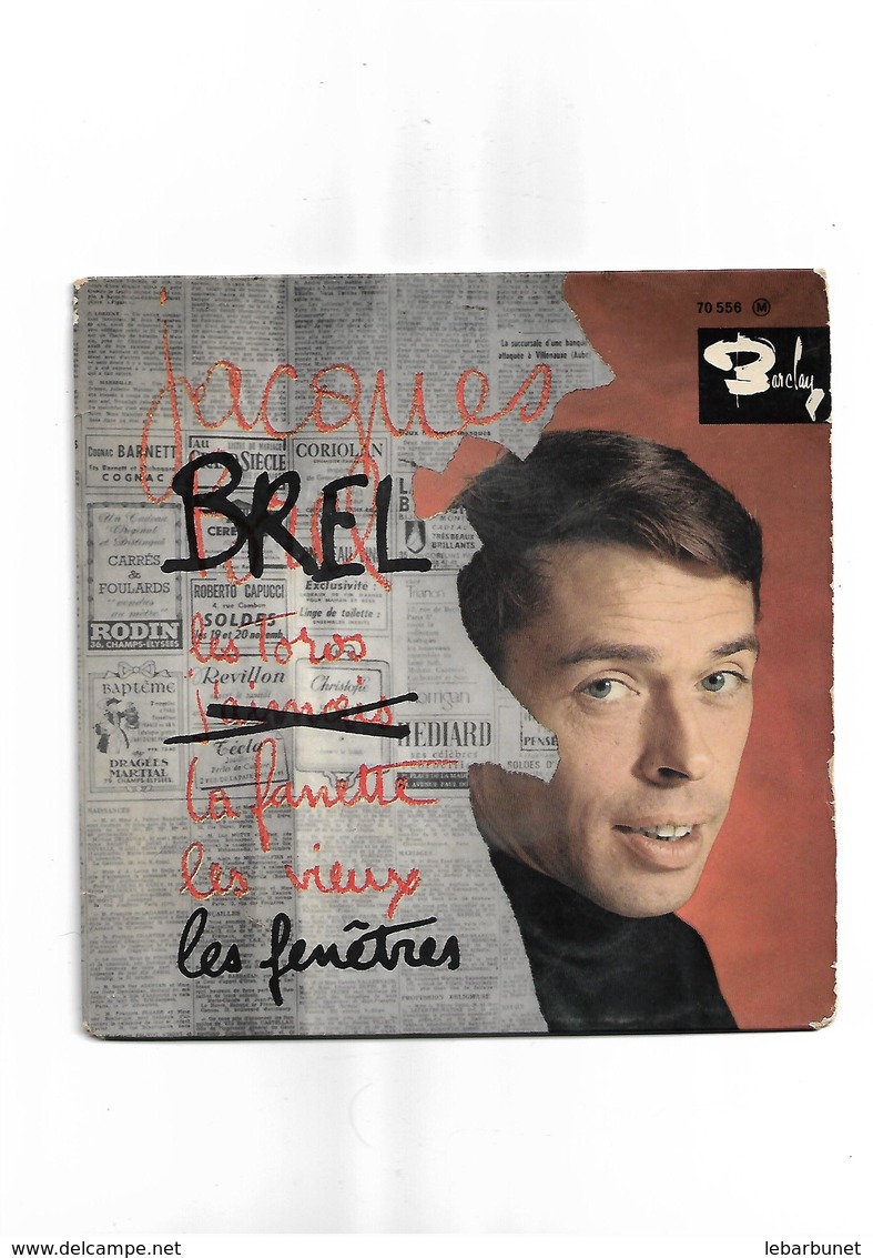 Disque Ancien "Jacques Brel" 4 Titres - New Age