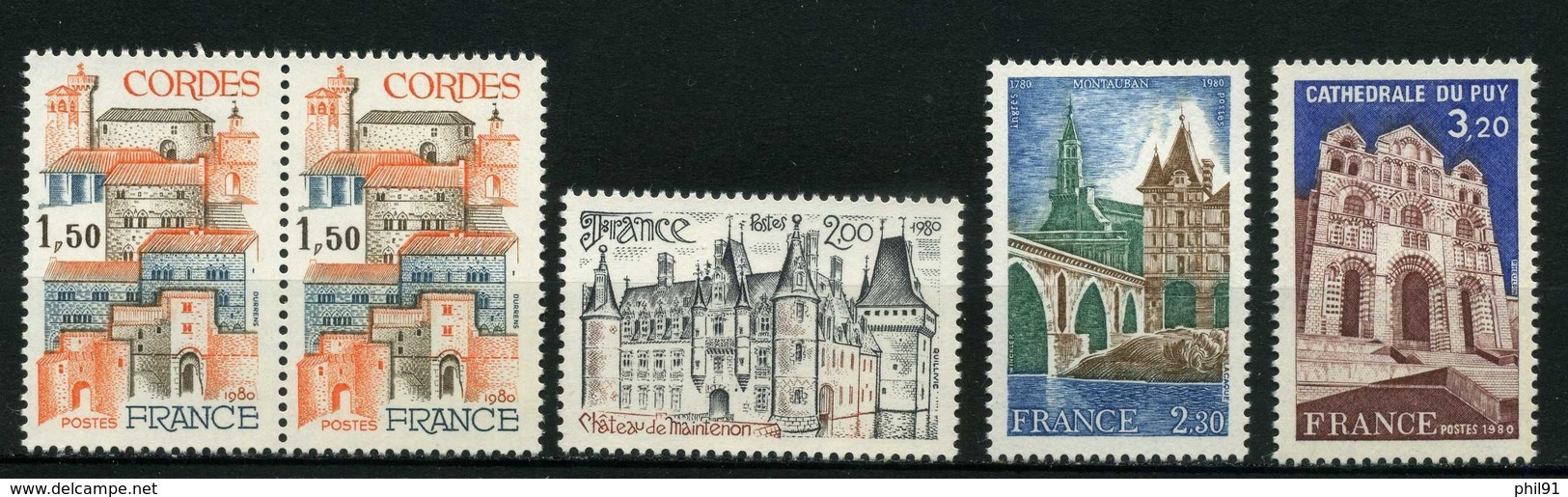 FRANCE    Série Touristique      N° Y&T  2081 à 2084  ** - Unused Stamps
