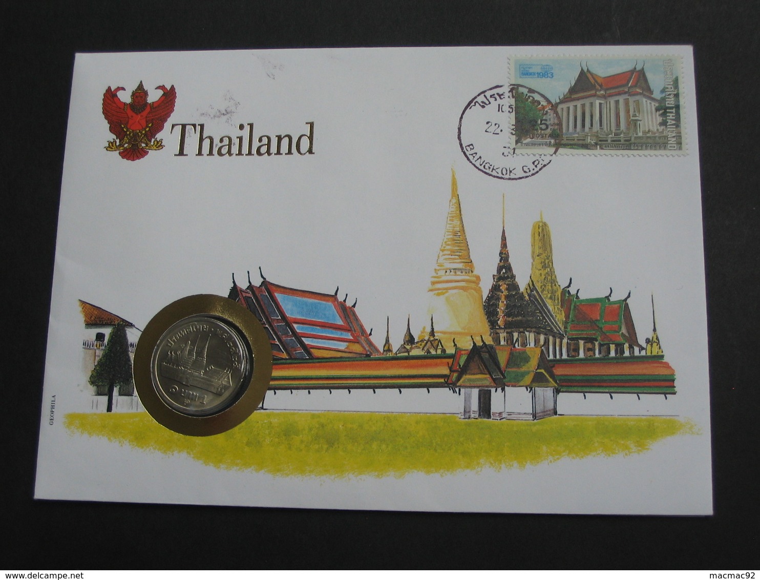 Thailland 1 Bath  - Monnaie Sur Enveloppe   **** EN ACHAT IMMEDIAT **** - Thailand