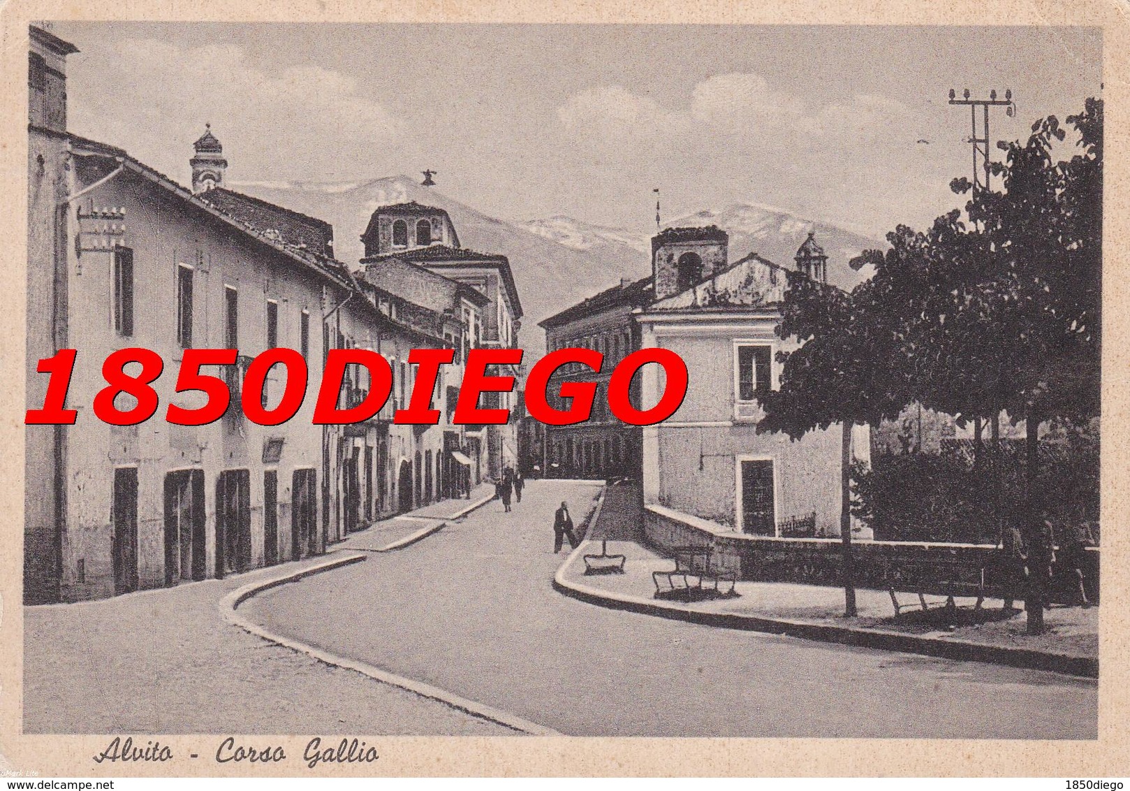 ALVITO - CORSO GALLIO F/GRANDE VIAGGIATA 1955 ANIMAZIONE - Frosinone