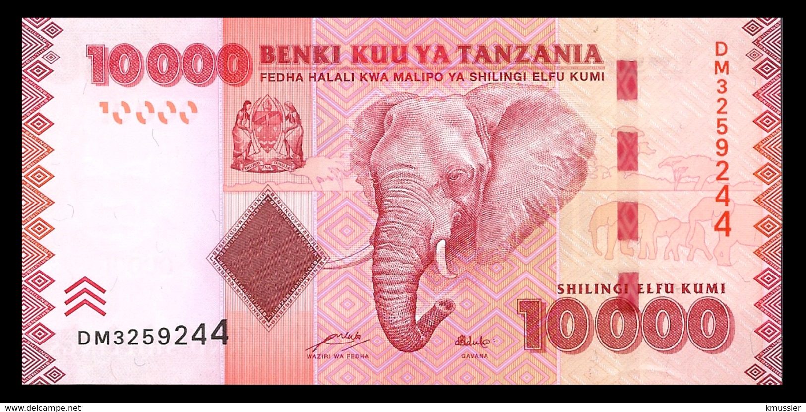 # # # Banknote Tansania (Tanzania) 10.000 Shillingi UNC # # # - Tansania