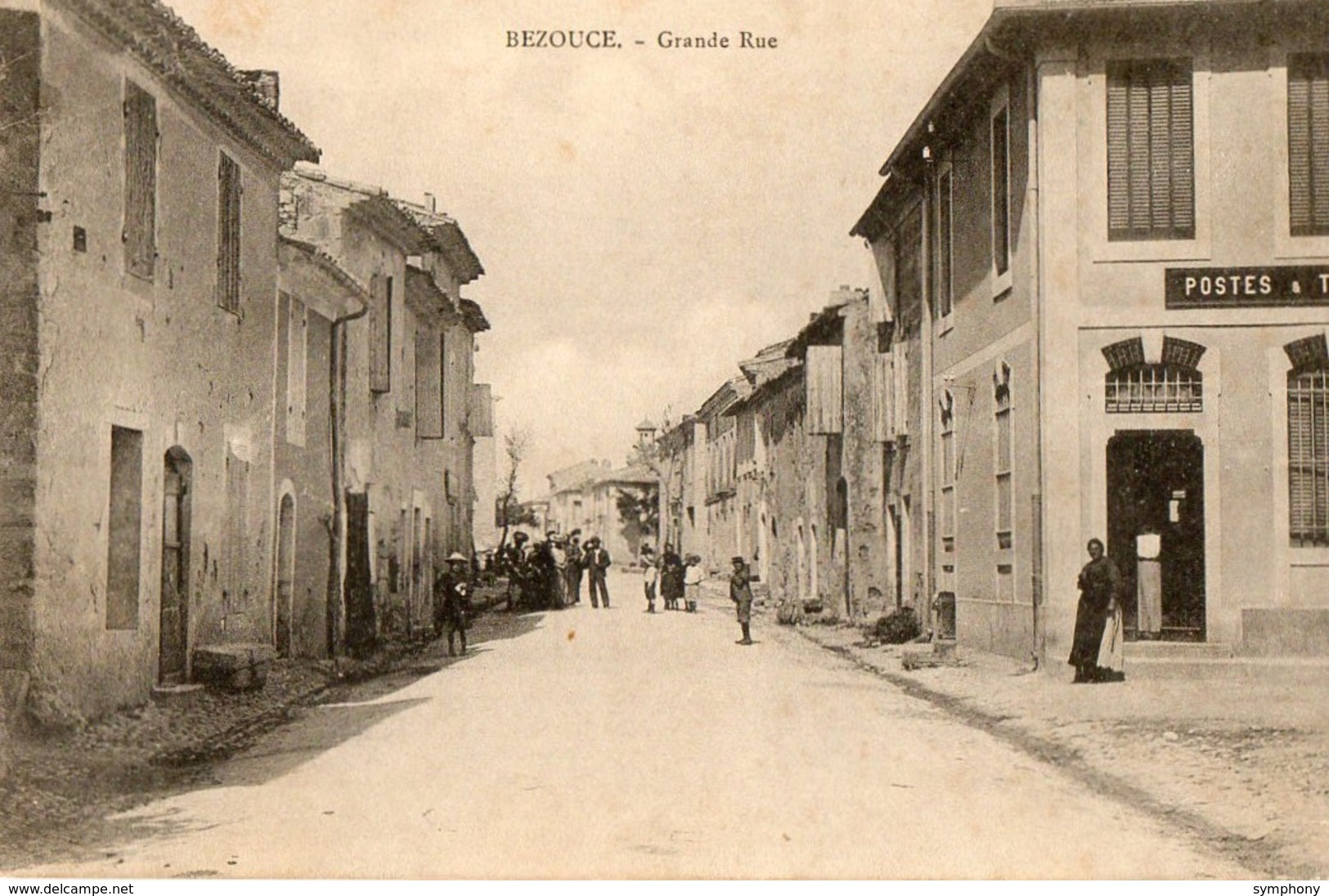 30. CPA. BEZOUGE.  Grande Rue, Bureau De Postes 1907. - Autres & Non Classés