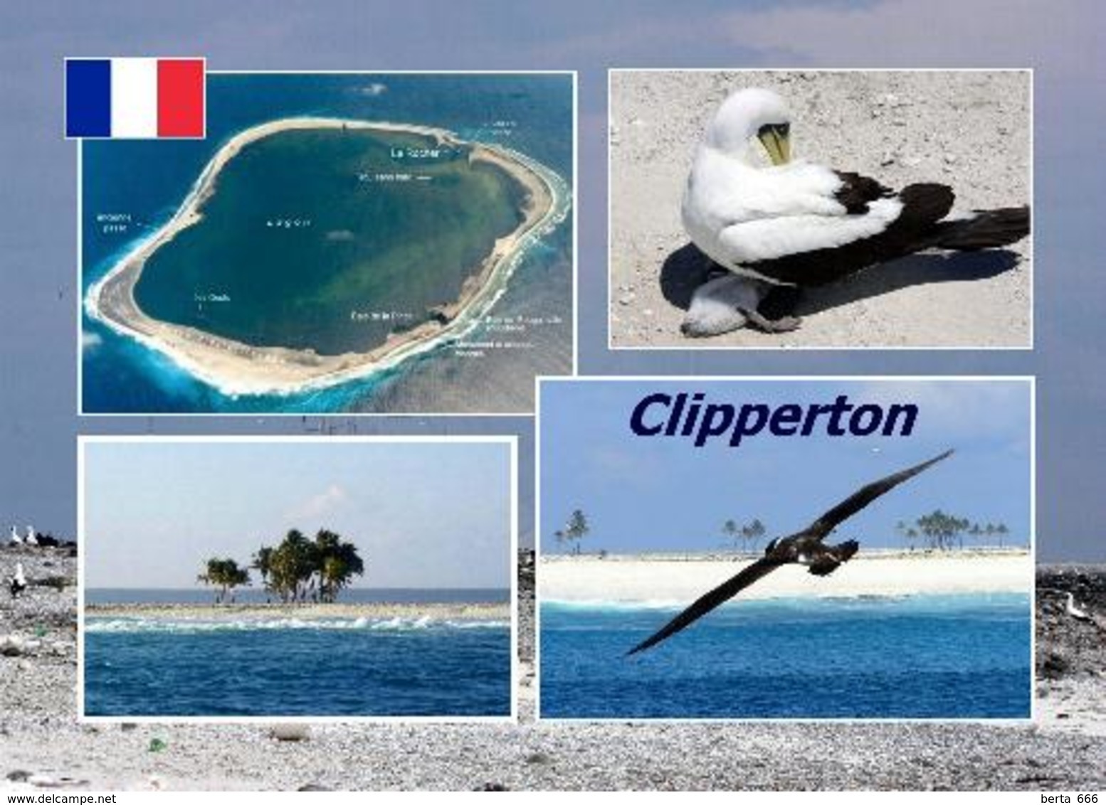 Clipperton Island Ile De La Passion Multiview New Postcard - Sonstige & Ohne Zuordnung