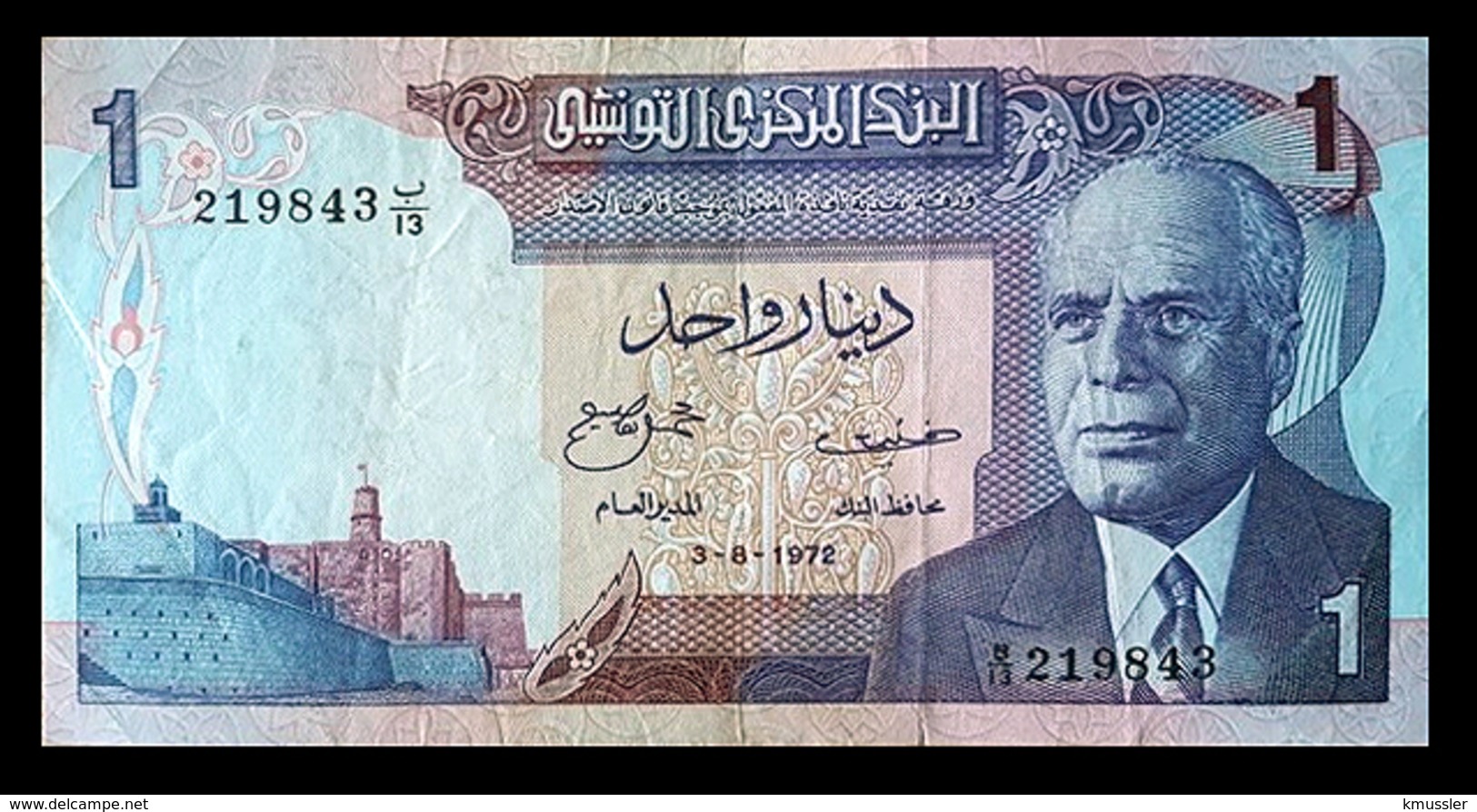 # # # Banknote Tunesien (Tunisia) 1 Dinar 1972 # # # - Tunesien