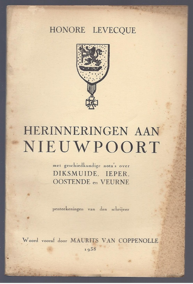 1938 HERINNERINGEN AAN NIEUWPOORT MET ... REUS GOLIATH DIKSMUIDE IEPER OOSTENDE VEURNE LEVECQUE VOORW. M. VAN COPPENOLLE - Histoire