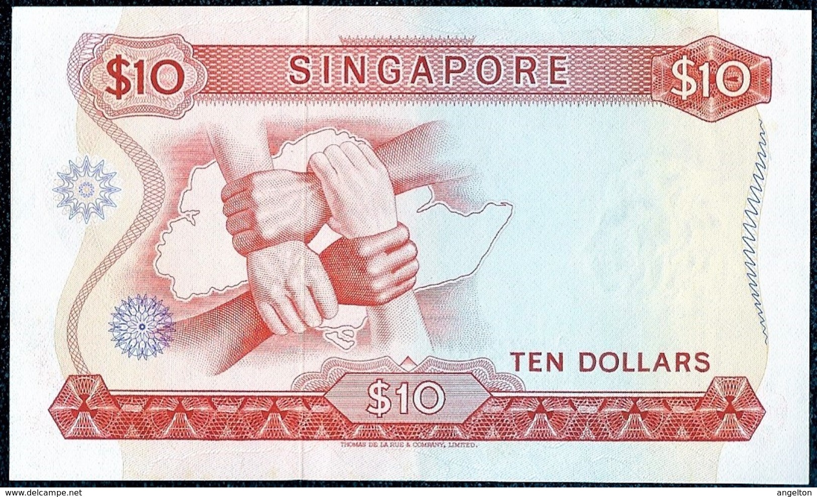 Singapore 10 Dollars 1967 AUNC "Flowers" Issue Banknote - Singapur