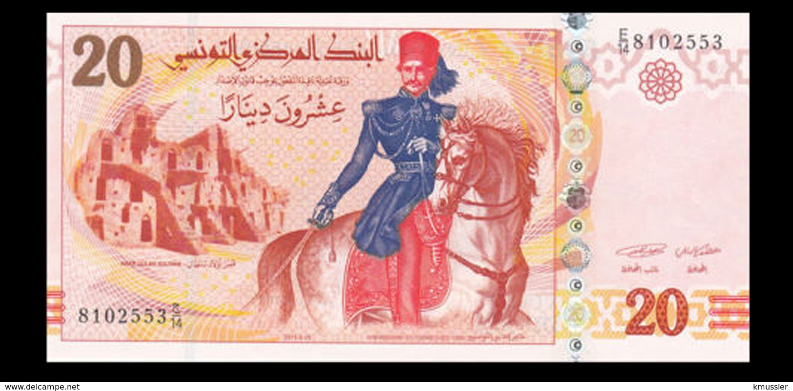 # # # Banknote Tunesien (Tunisia) 20 Dinars 2011 UNC # # # - Tunesien