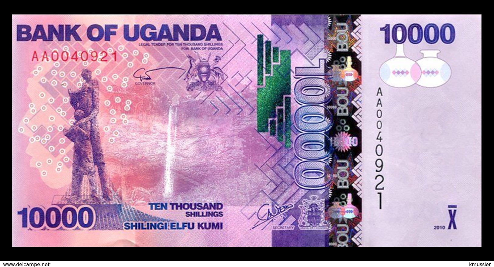 # # # Banknote Uganda 10.000 Shillings 2010 UNC # # # - Uganda