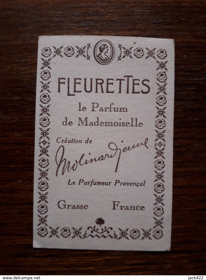 Petite Carte Publicitaire. Fleurettes. Le Parfum De Mademoiselle. Grasse. - Other & Unclassified