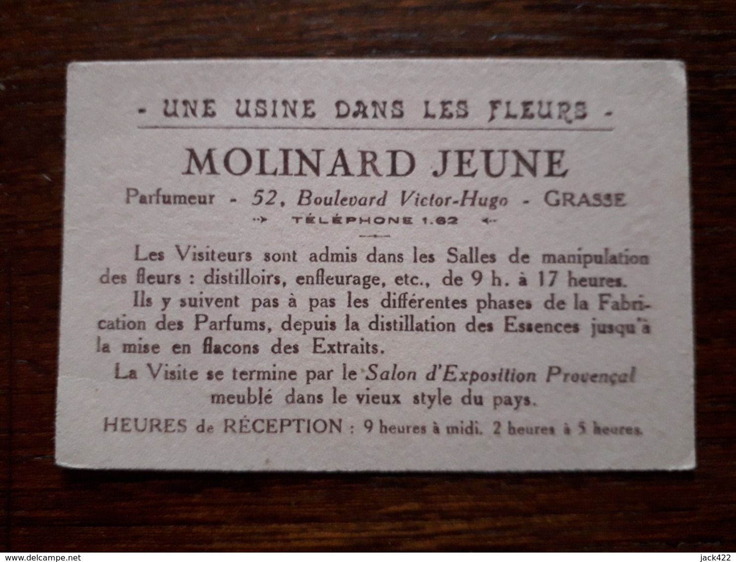 Petite Carte Publicitaire. Fleurettes. Le Parfum De Mademoiselle. Grasse. - Other & Unclassified